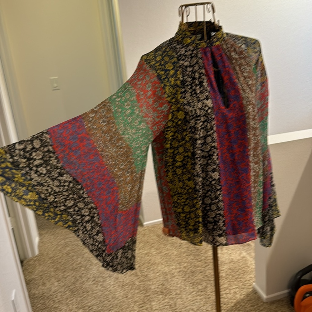 Alice and Olivia Prija mandarin collar blouse - Picture 6 of 8